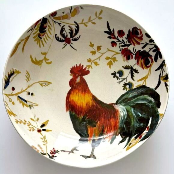 Williams Sonoma Rooster Francais Large Serving Bowl By Marc Lacaze 2008 - Picture 1 of 10